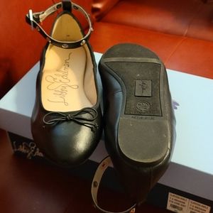 New in Box Size 7.5 black Ankle strap flats